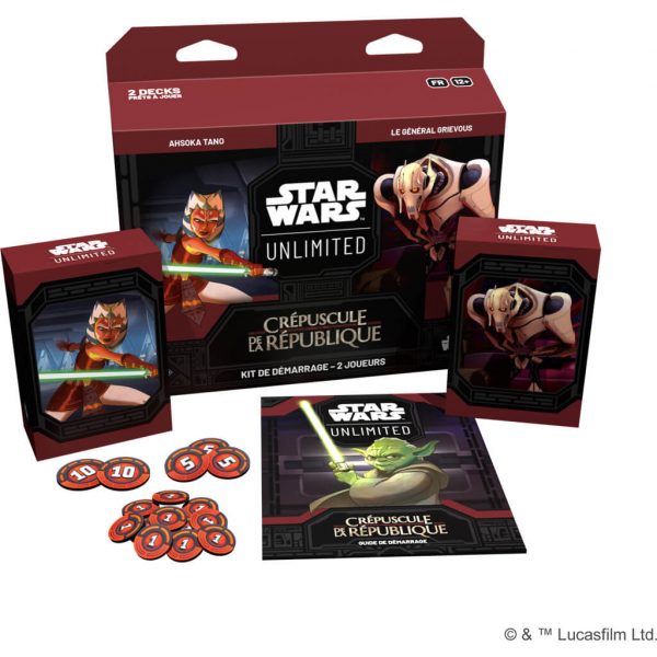 Star wars unlimited crepuscule de la republique kit de demarrage 2 joueurs